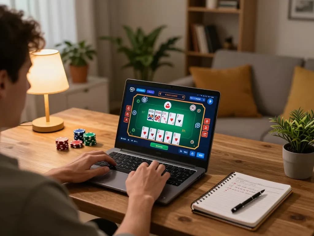 Player enjoying online casino games on 23win trang chủ with engaging interface and betting strategies.