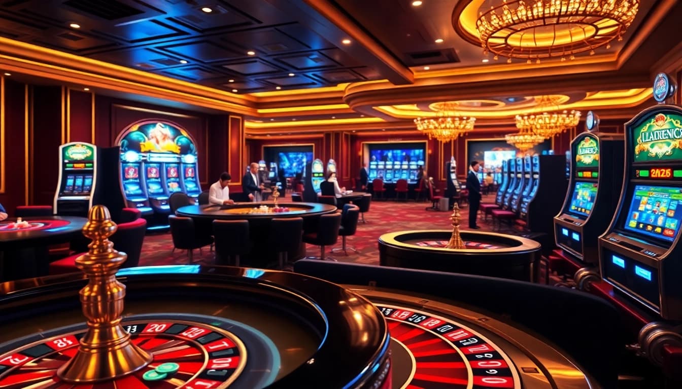 Experience the thrill of gaming at gg88.tech with vibrant casino tables, slots, and dynamic betting scenes.