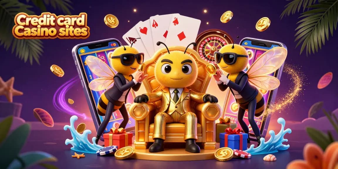 Experience the excitement of credit card casino sites with a buzzing mob boss and casino games!