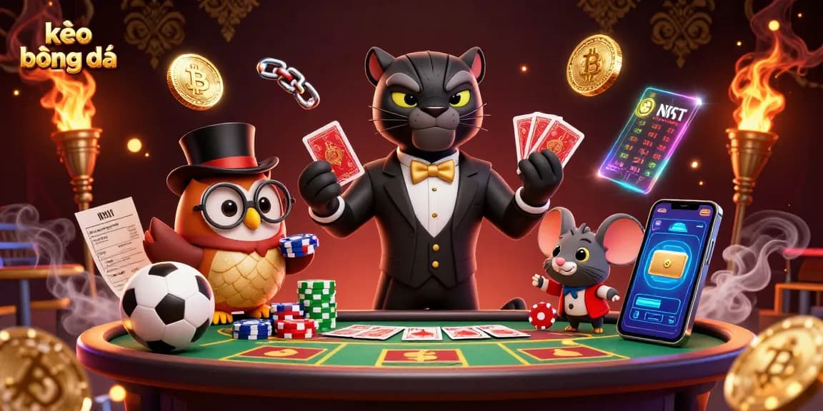 Place your bets with kèo bóng đá featuring stylish characters and dynamic sports elements in a vibrant scene.