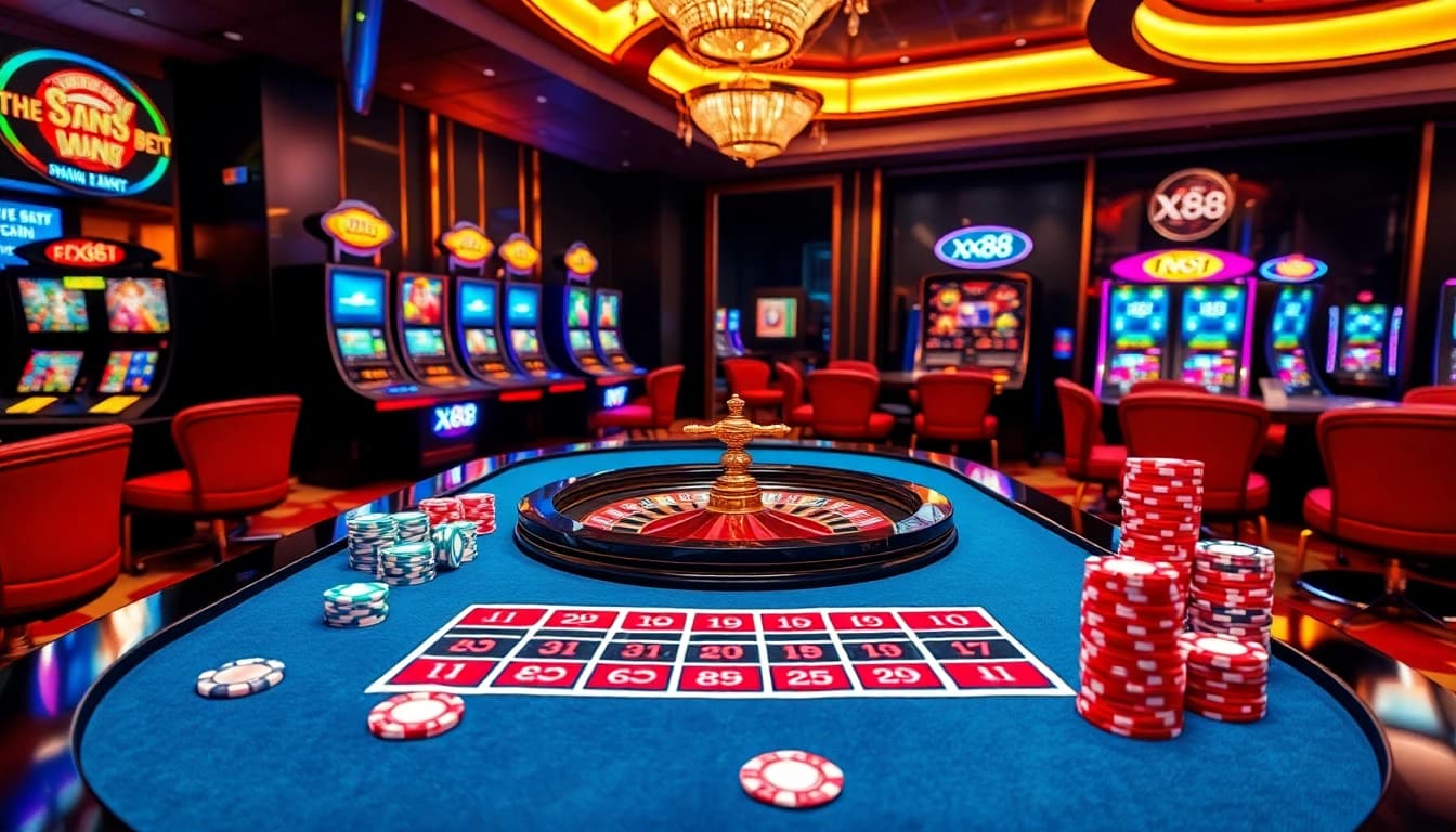 Experience the thrill of online gambling at xx88 with an exciting casino ambiance.