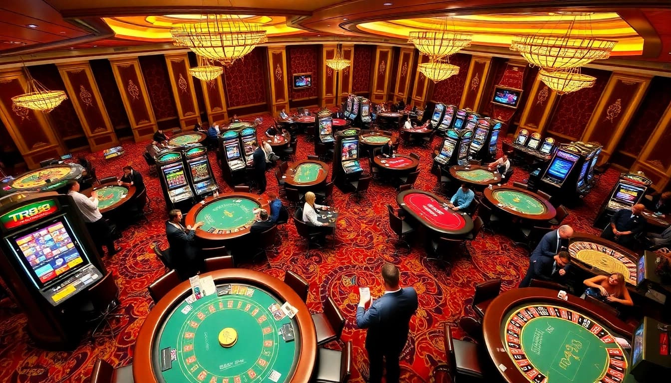 Experience the excitement of TR88 with vibrant casino games and players celebrating wins.