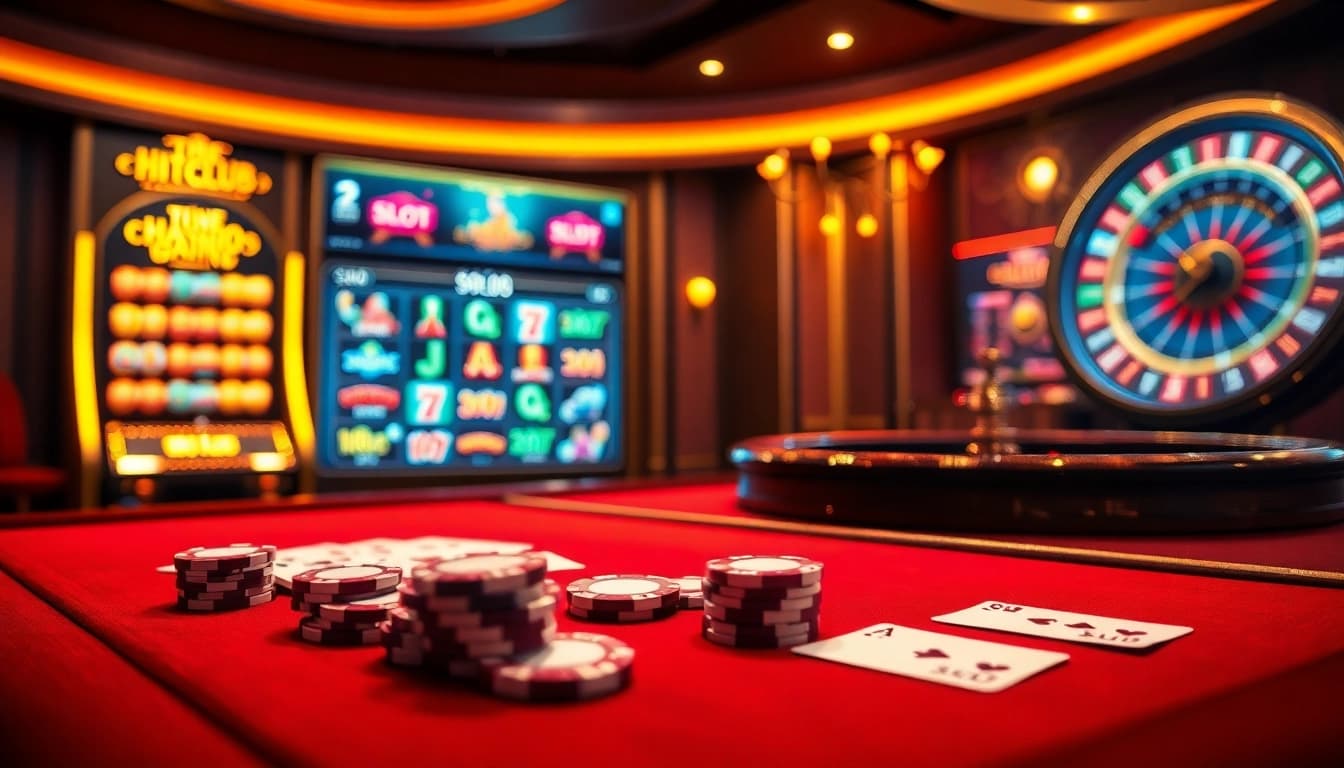Experience the excitement of HITCLUB's online casino with vibrant slots and gaming action.