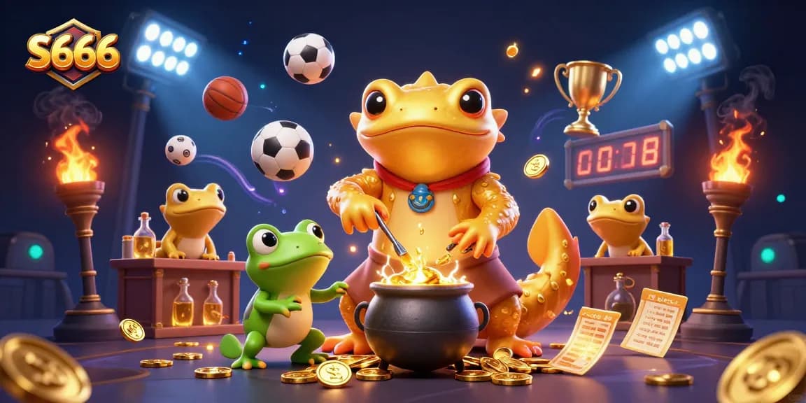 S666 offers an enthralling gaming experience with vibrant golden elements and exciting sports themes.