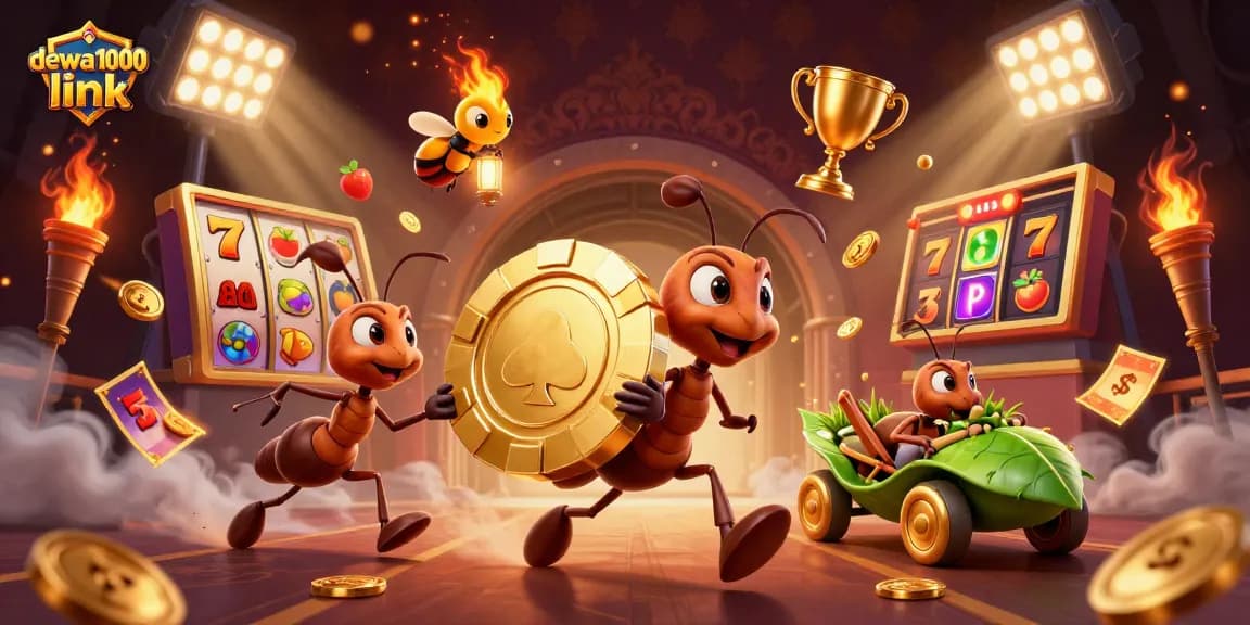 Engage with the thrilling dewa1000 link as ants run a heist for gold at an online casino.