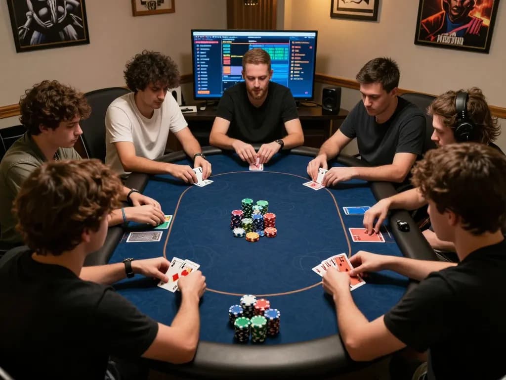 Players enjoying an online poker game at 99wincasino, showcasing strategy and excitement.