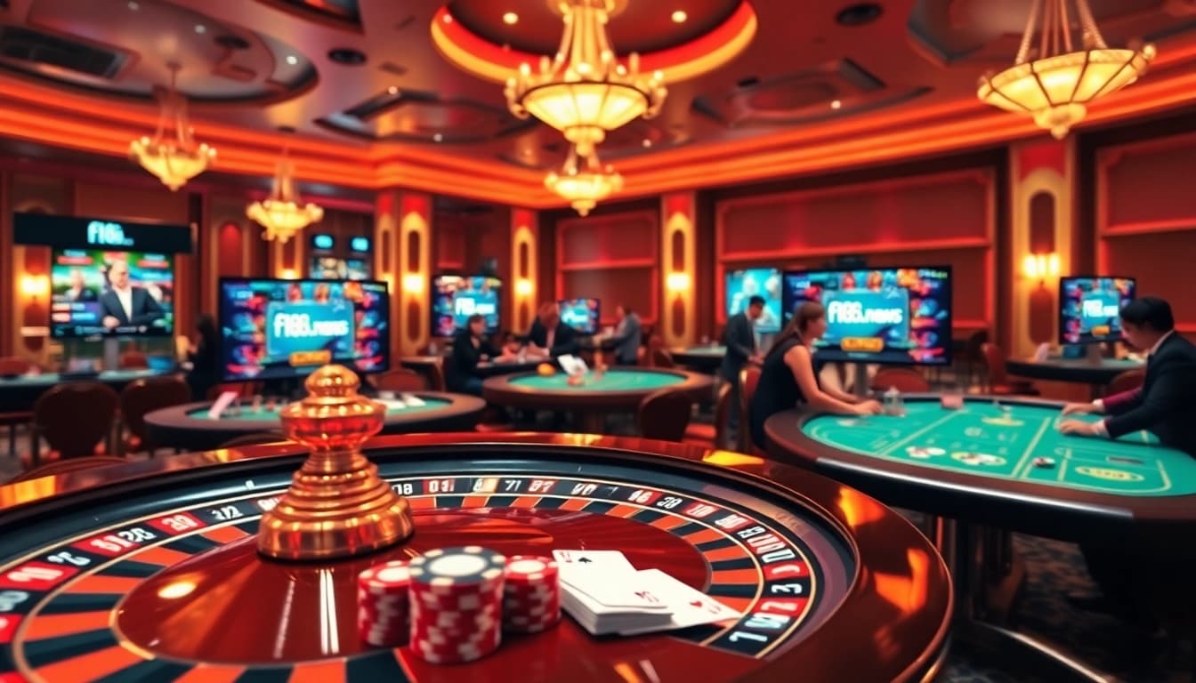 Experience thrilling online gambling at f168.news with a vibrant casino interface and engaging players.