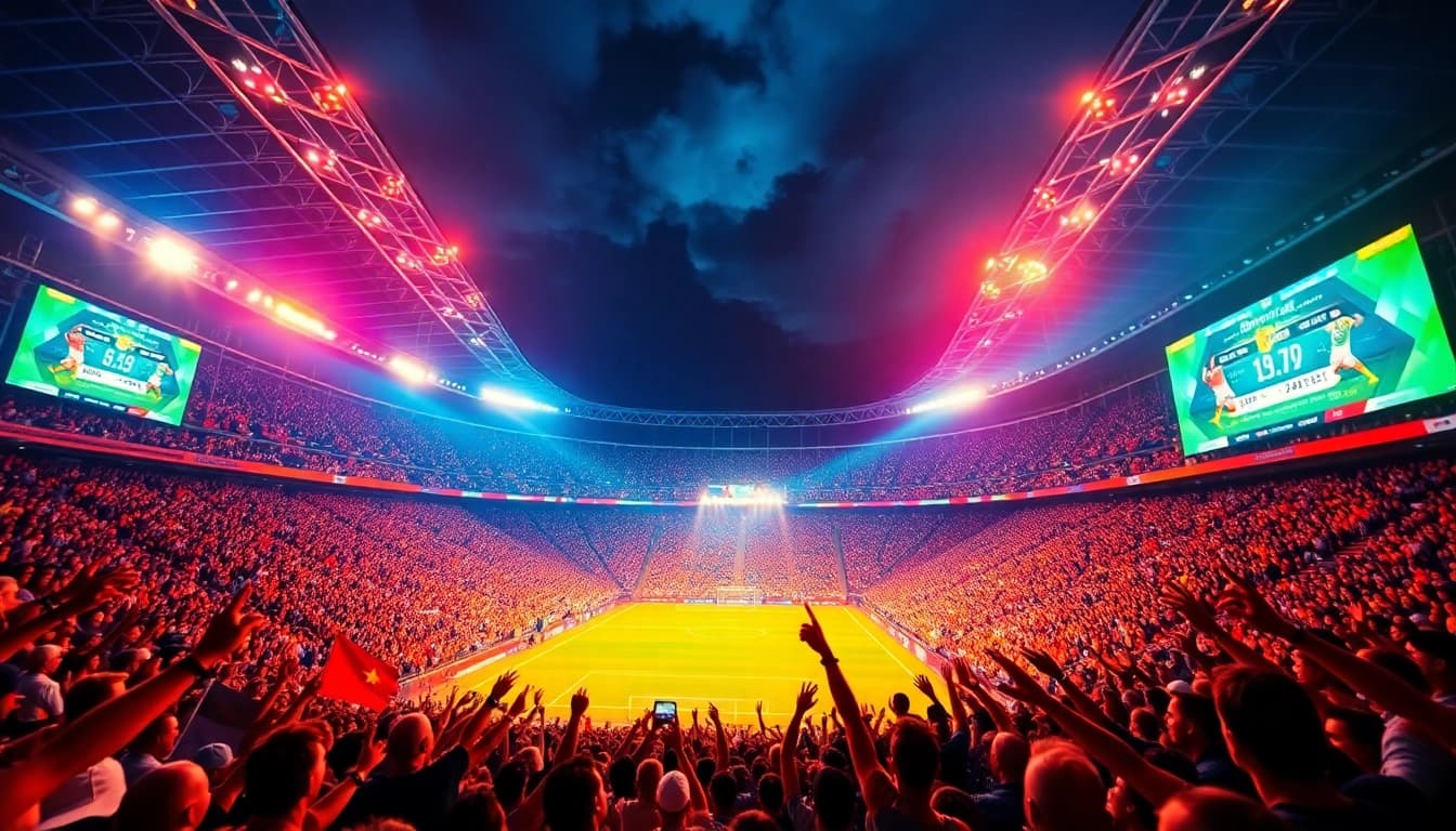 Experience the excitement of sports betting at https://thabetiger.com/ with vibrant stadium atmosphere.