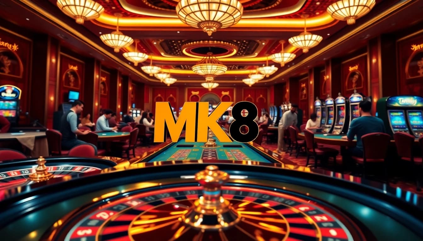 Experience exciting casino gaming with MK8 at stunning roulette and poker tables.