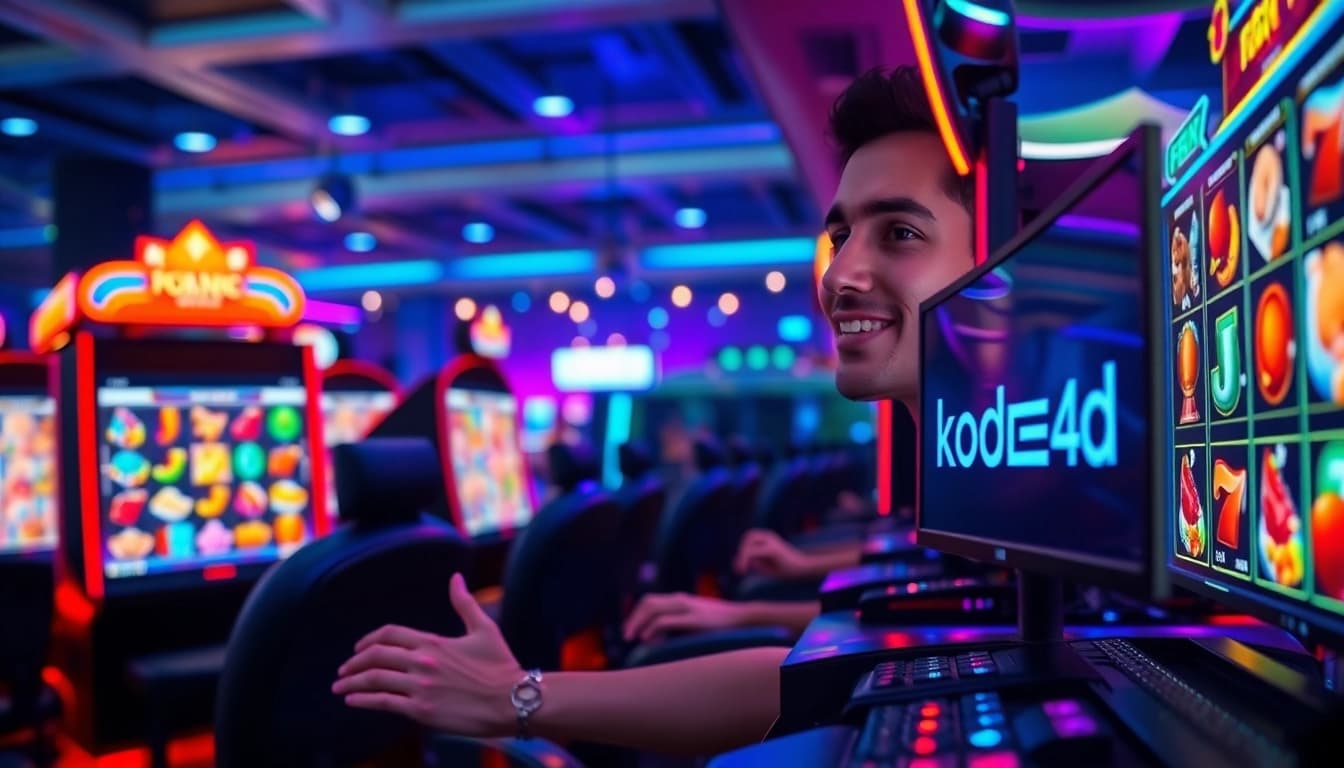 Experience the thrill of online gaming with Kode4d link featured on a vibrant digital interface.