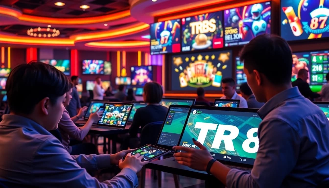 Experience the TR 88 online gaming atmosphere with engaging gaming interfaces and vibrant casino elements.