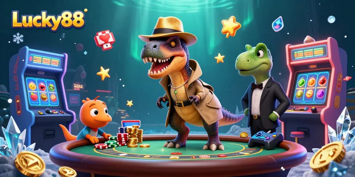 Experience Lucky88's vibrant casino scene, featuring colorful characters in a tactical game.