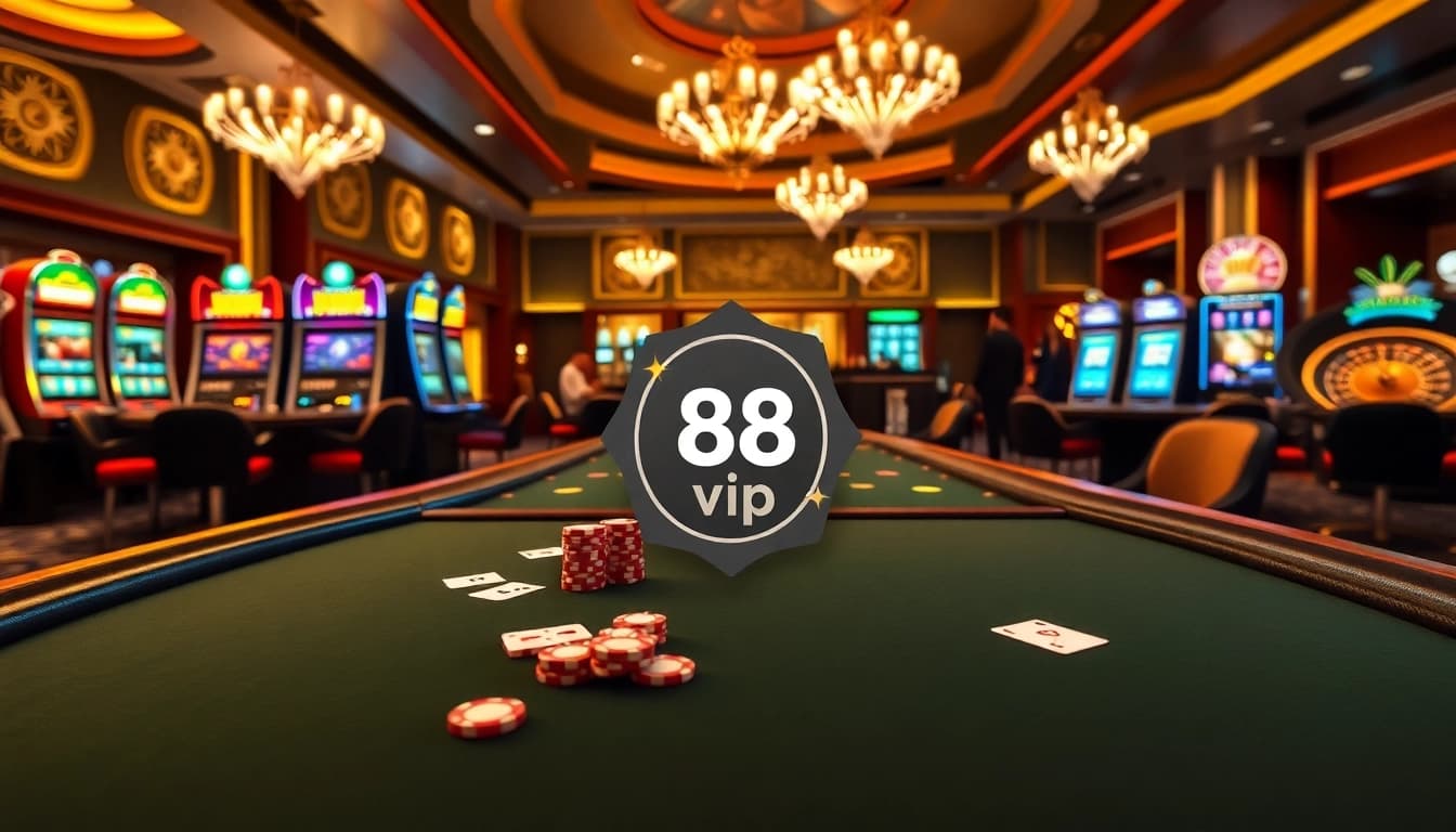 Experience the thrill at uk88 vip casino with vibrant tables and luxurious gaming ambiance.
