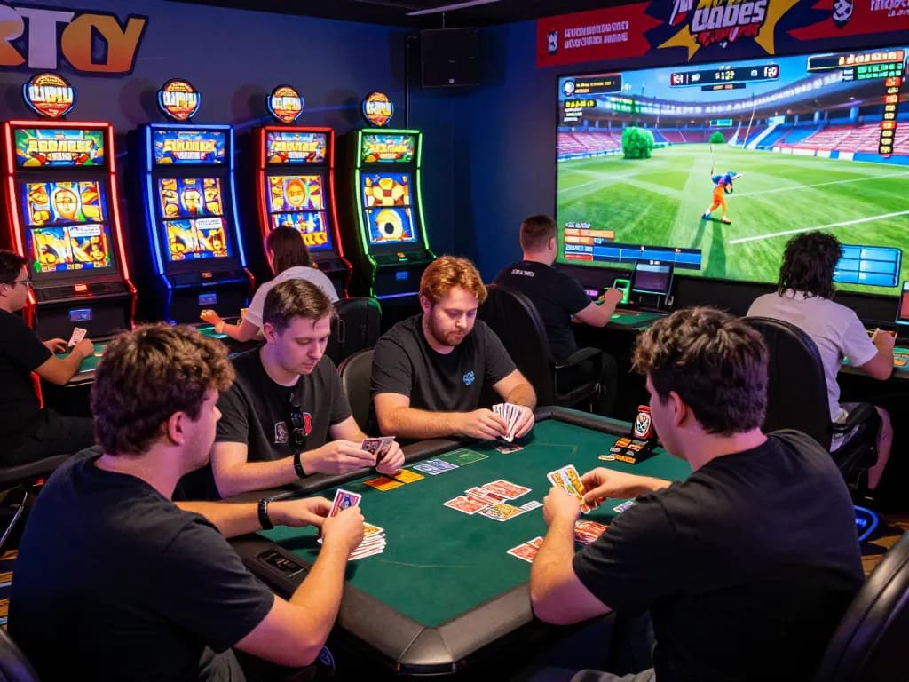 Players enjoying diverse games on https://sunwin7979.com/ in a vibrant online gaming hub.