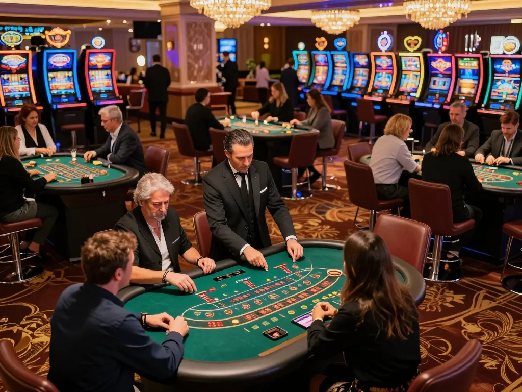Players enjoying vibrant casino action at DR88's exciting gaming tables