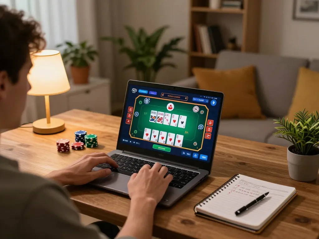 Player enjoying online casino games on 23win trang chủ with engaging interface and betting strategies.