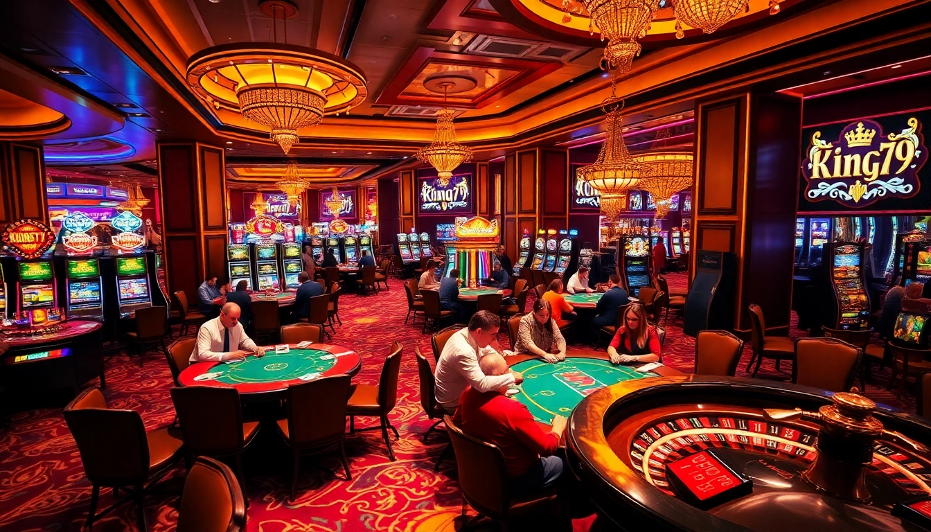Experience thrilling poker action at king79's opulent casino.