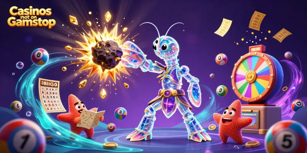 Experience the thrill of Casinos not on Gamstop with vibrant lottery action and galactic avatars.