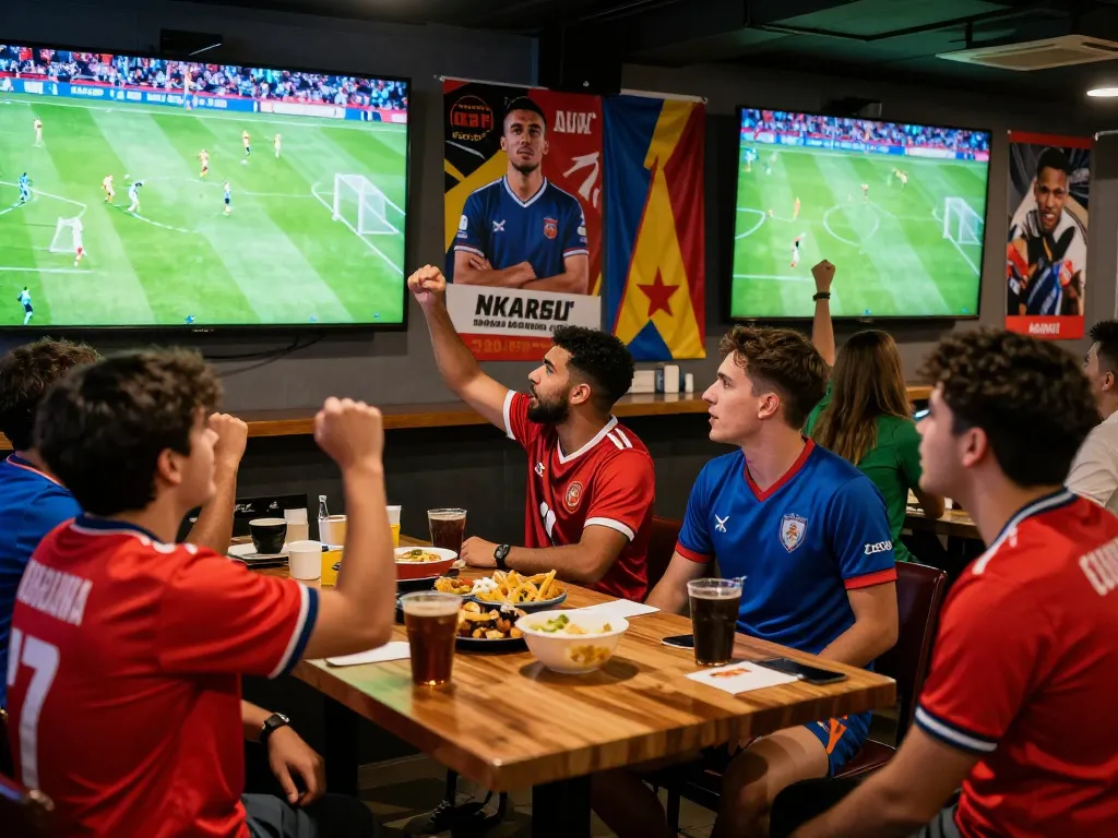 Cakhiatv event showcasing fans enjoying live football matches in an energetic viewing space