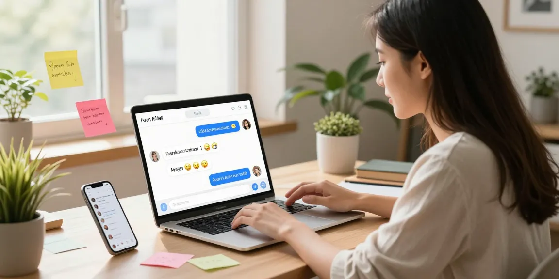 Engaging porn AI chat experience in a cozy digital workspace with playful interaction.