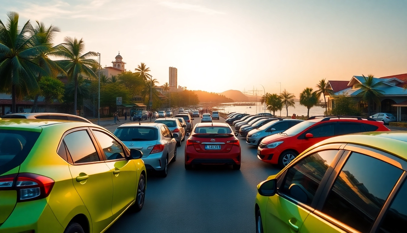 Explore diverse rental options for kuching rent car in a scenic setting.
