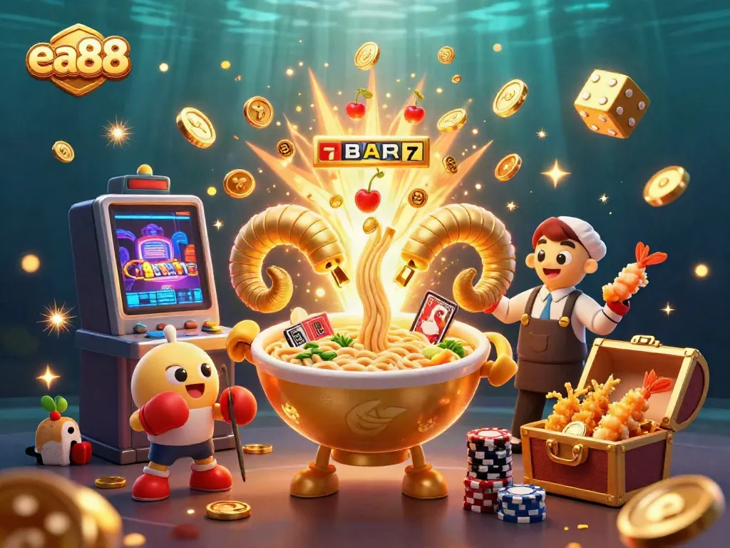 Experience exhilarating gaming excitement with ea88 in a vibrant 3D casino scene featuring lively characters and dynamic elements.