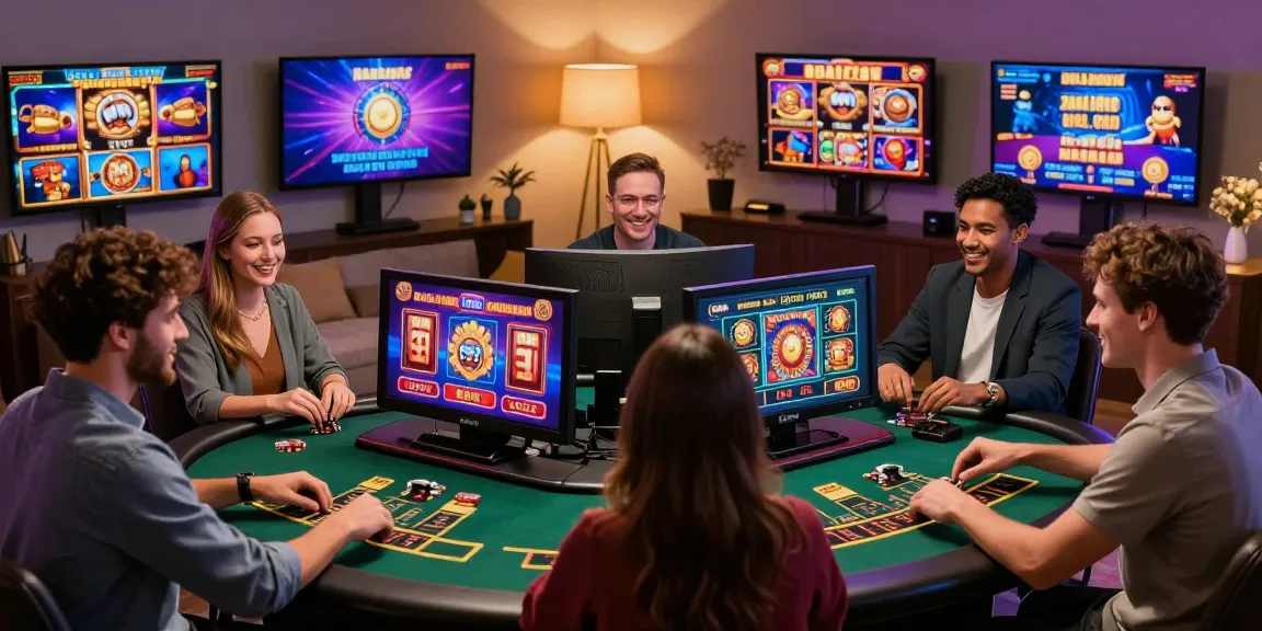 Engaged players enjoying a lively casino non uk experience on stylish virtual gaming platform.