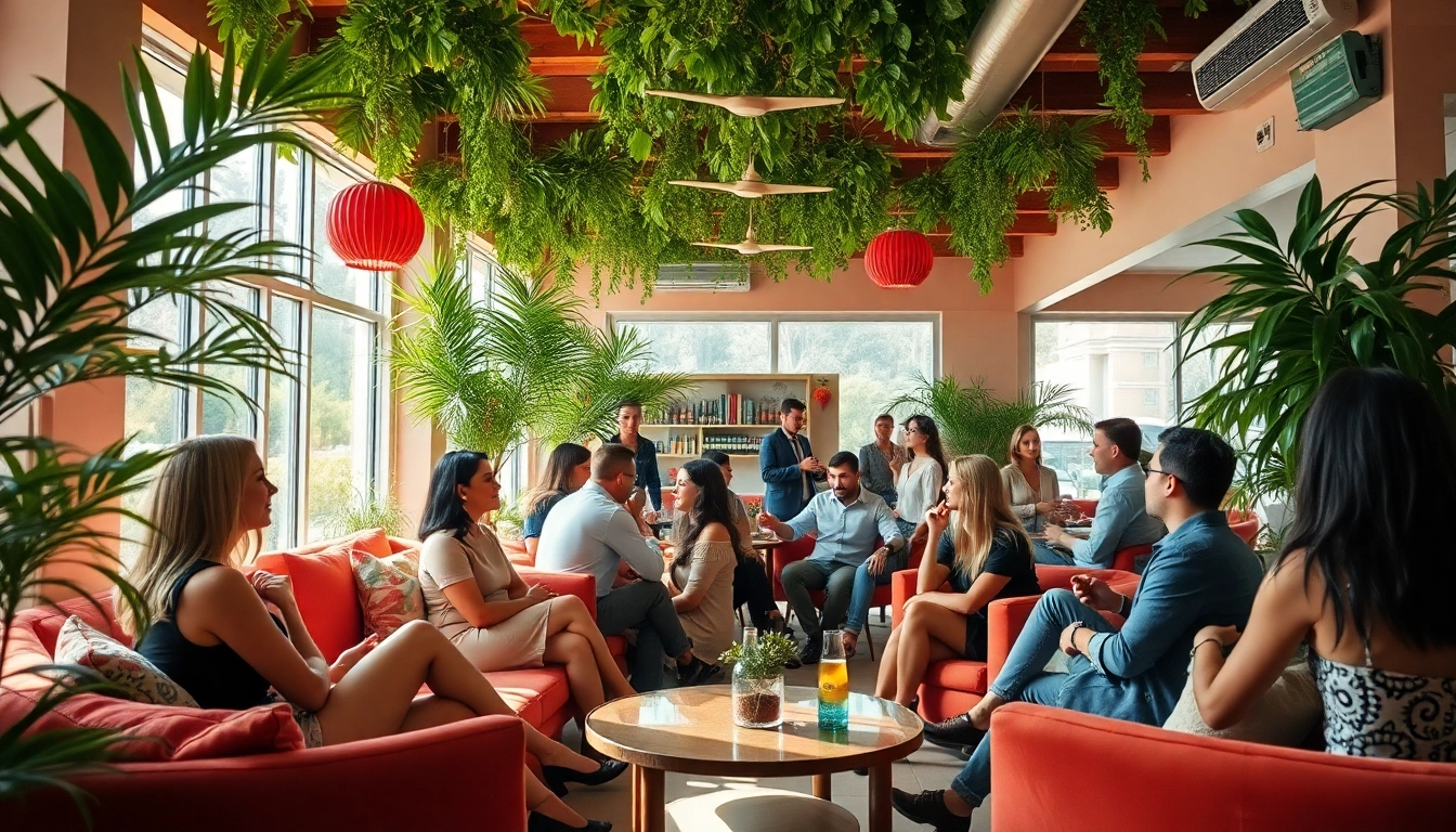 Engaging scene depicting a Social club Lloret de Mar with guests enjoying vibrant interactions.