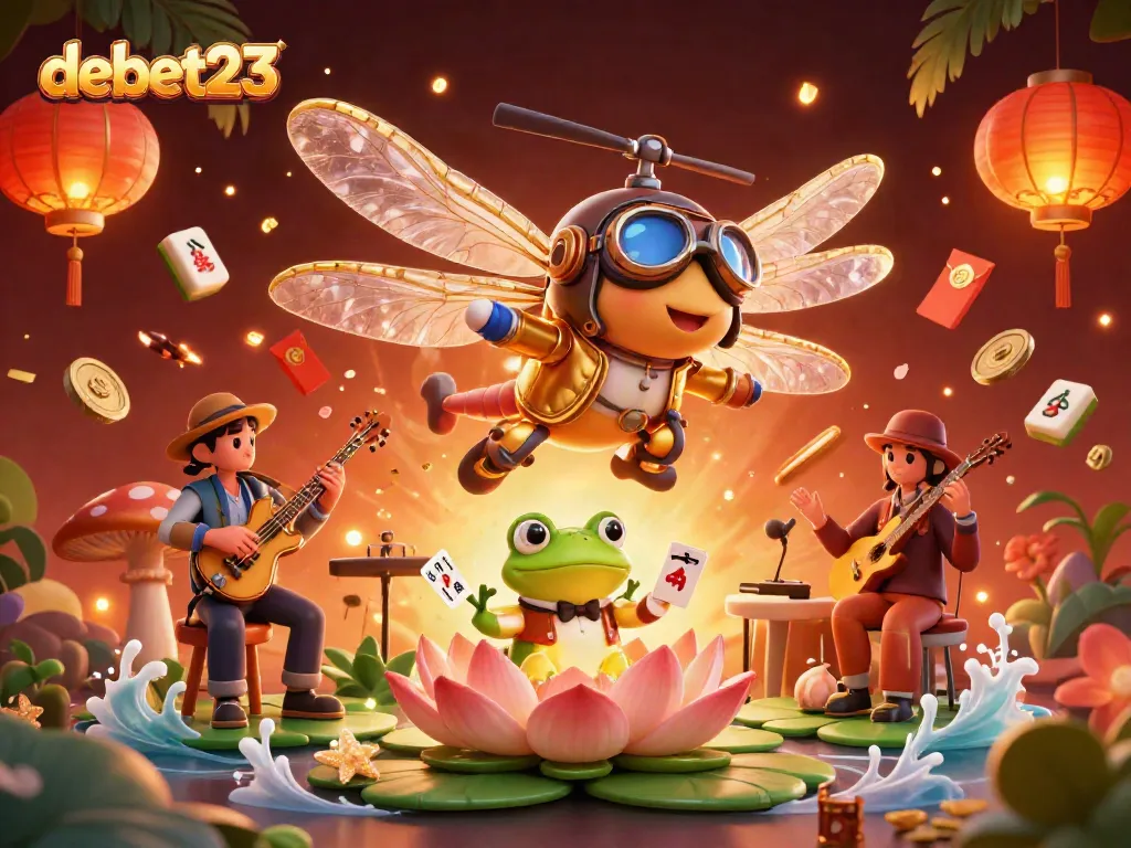 Experience the excitement of debet23 with captivating casino elements and dynamic 3D characters.