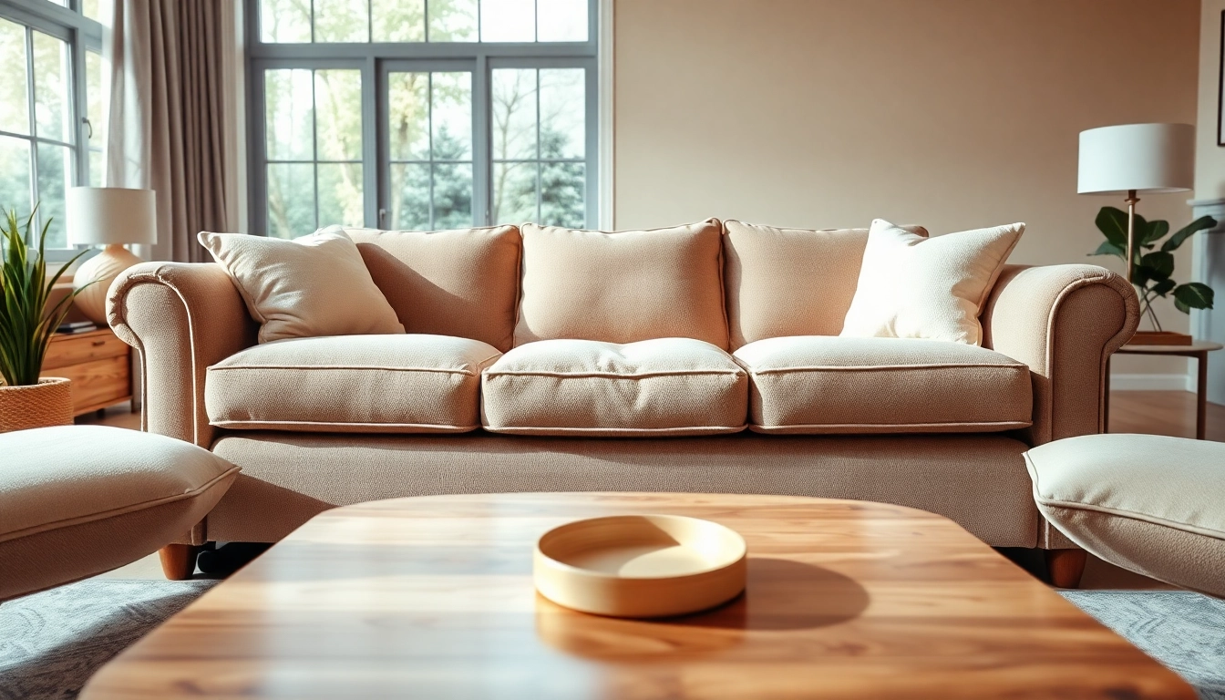 Couch cleaning in Glasgow in a bright and cozy living room showcasing a spotless couch and inviting atmosphere.