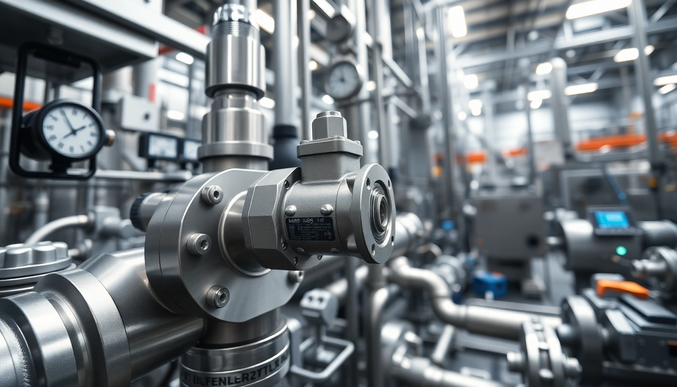HM88 series hex valve installation in a high-tech industrial setting.