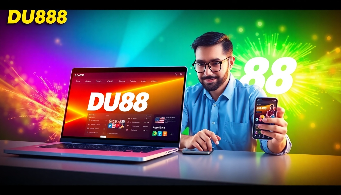 Experience the excitement of online betting with DU88's vibrant gaming interface.