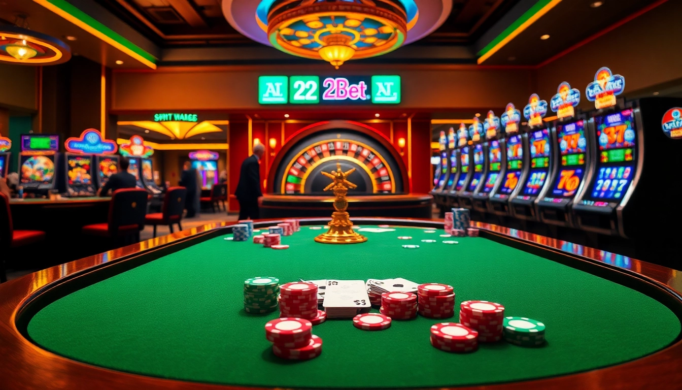 Players enjoying an exciting casino experience at https://22bet.style with vibrant tables and engaging gameplay.