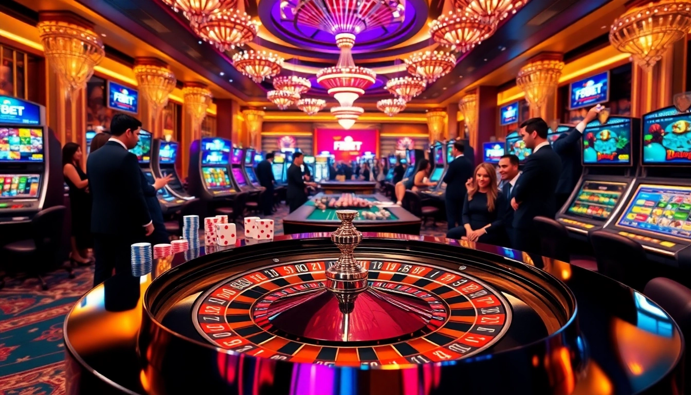 F8BET players enjoying a thrilling gambling experience at a luxurious casino table.