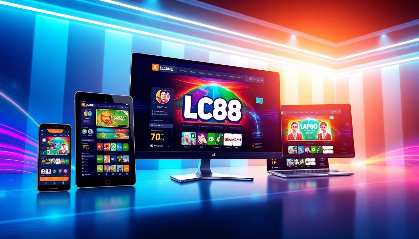Exciting visual of the LC88 Game online platform showcasing vibrant gaming interfaces.