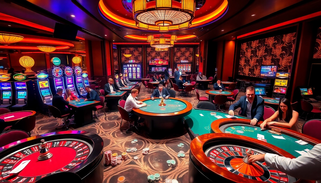 Playing thrilling games at https://pu88.games/ featuring vibrant casino tables, exciting slot machines, and action-packed poker games.