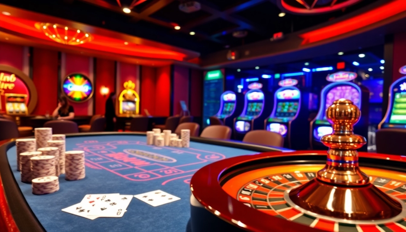 Casino experience at gem88.buzz featuring a vibrant gaming table with engaged players and chips.