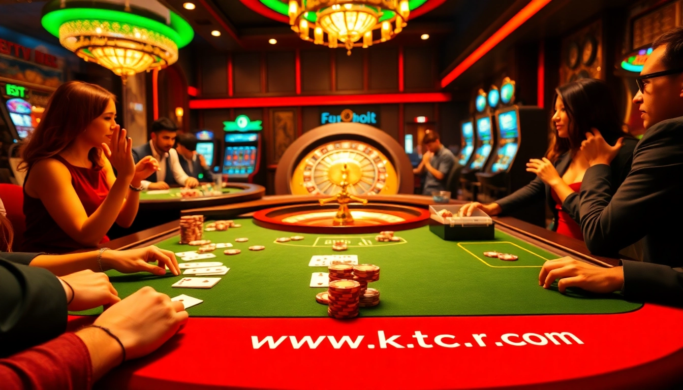 Experience thrilling gameplay at https://kjc.uk.com/, featuring vibrant casino tables and exciting slot machines.