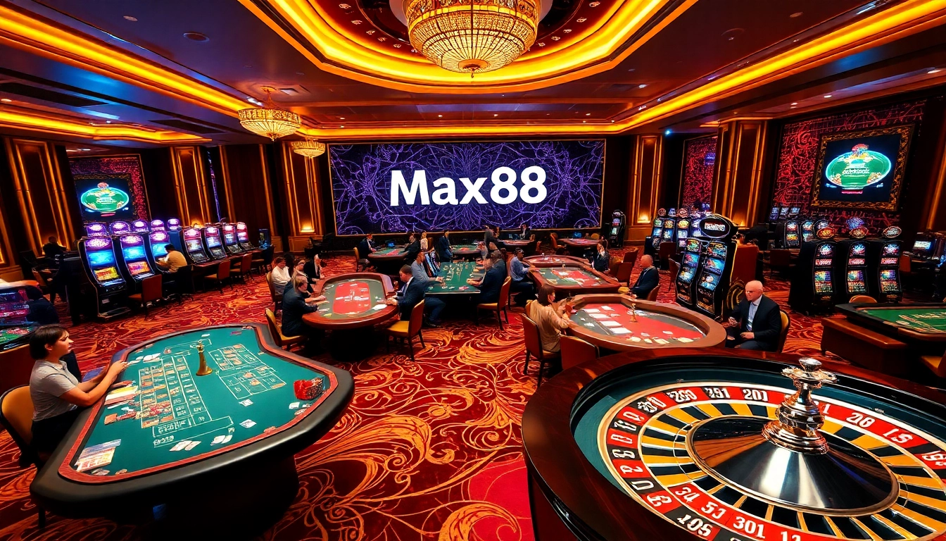Experience the excitement of max88 casino with engaging gaming tables and vibrant atmosphere.