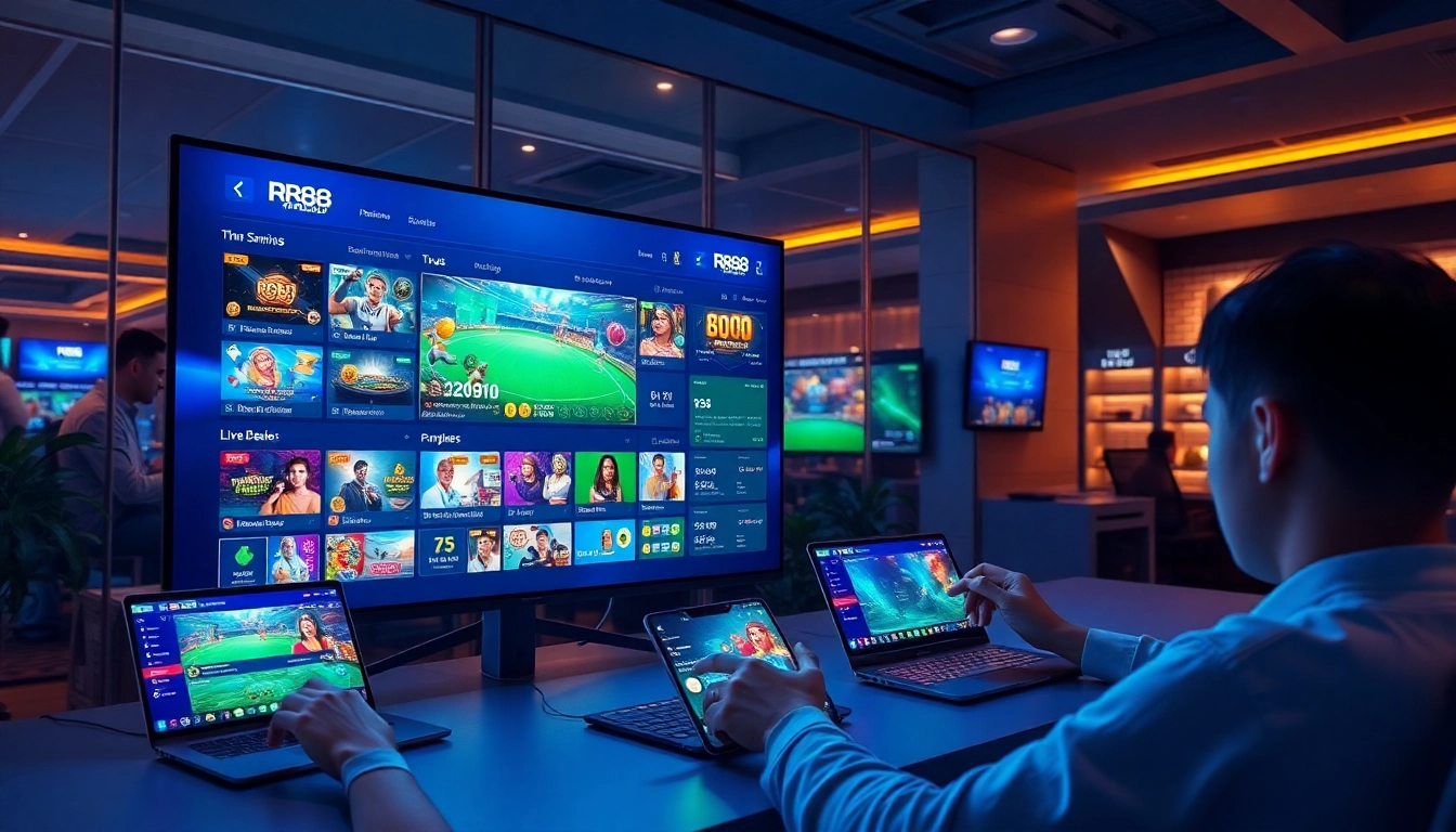 Engaging online betting interface showcasing RR88's vibrant games and user-friendly experience.
