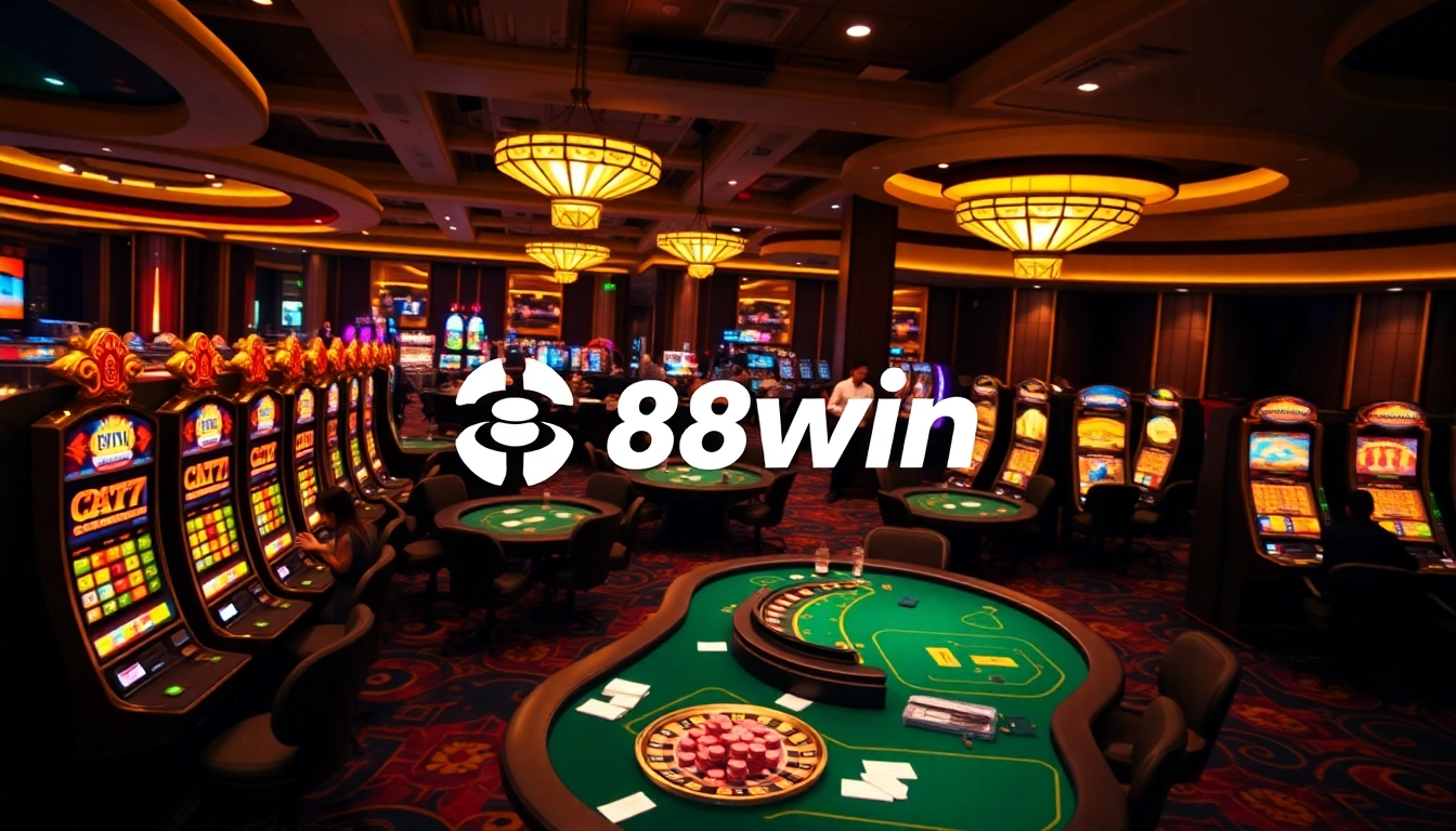 Experience thrilling gameplay at 68win's vibrant online casino with poker tables and slot machines.