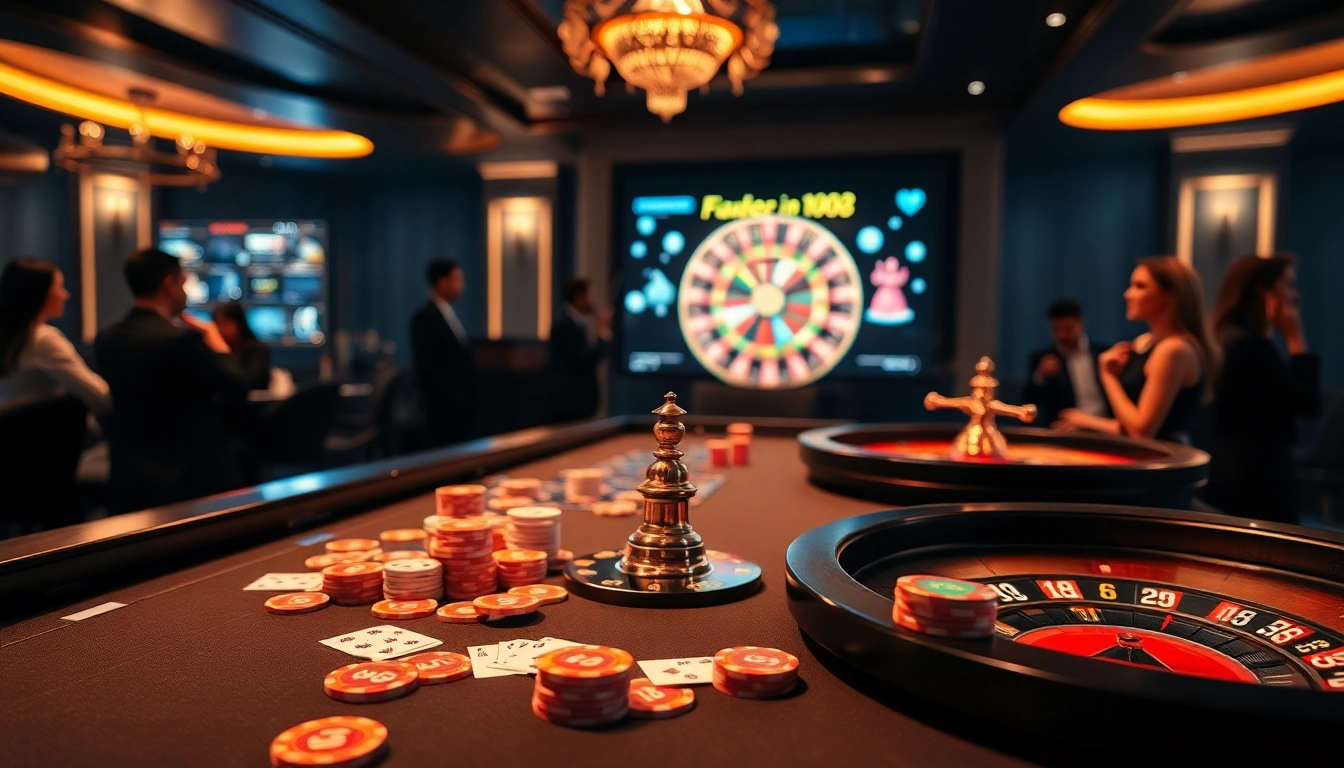 Enjoying an exciting game at F168 casino table with vibrant chips and cards.