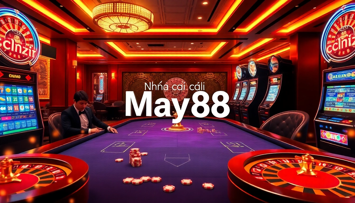 Experience thrilling gameplay with Nhà cái May88 at a luxurious casino table.