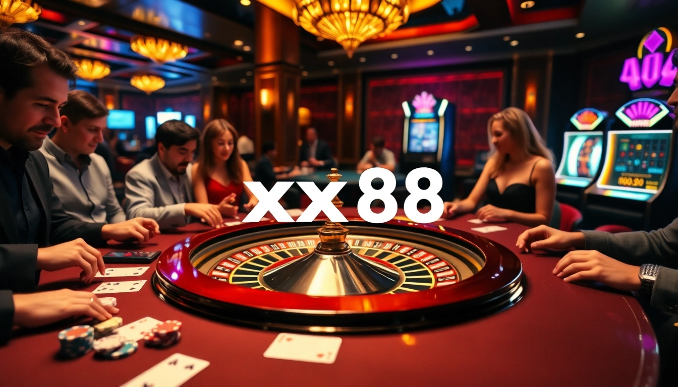 Experience high-stakes gambling thrills at xxx88's luxurious casino tables.