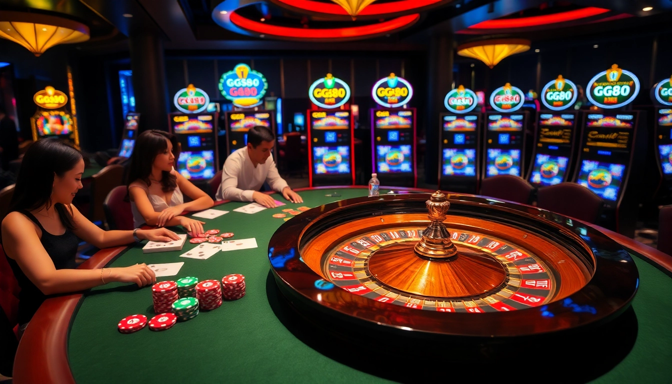 Experience high-stakes gaming at GG88 with exciting casino elements and vibrant atmosphere.
