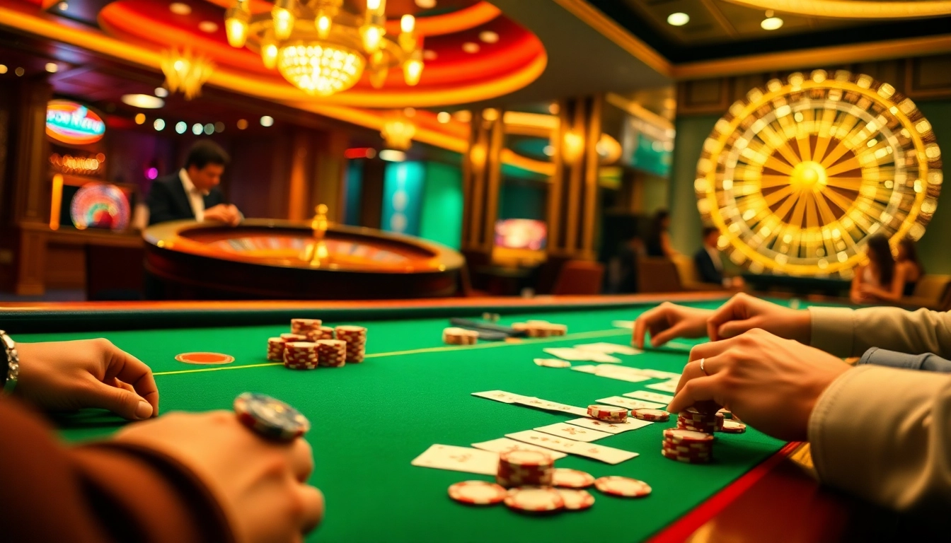 SODO66 casino scene with poker chips and players enjoying the thrill of gambling.