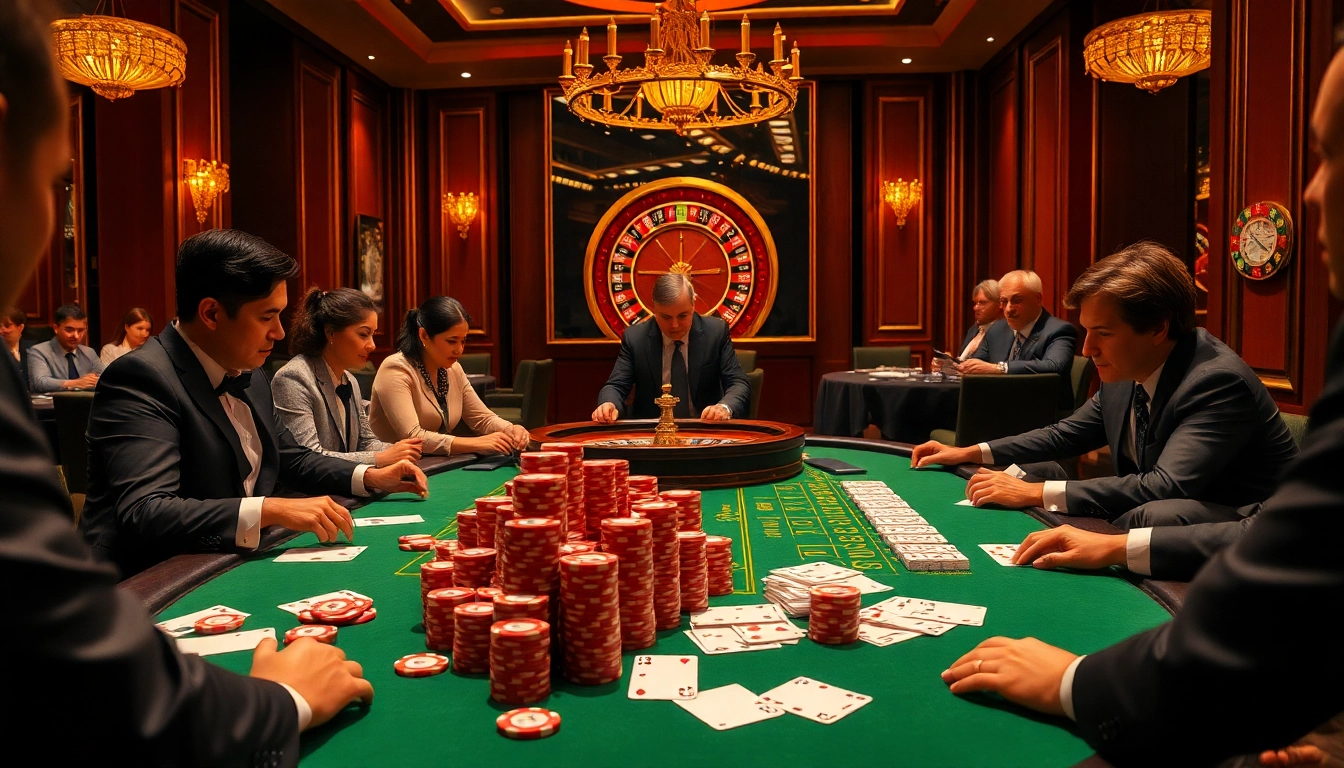 Experience the thrill of xin 88 at a luxurious casino poker table with vibrant chips and cards.