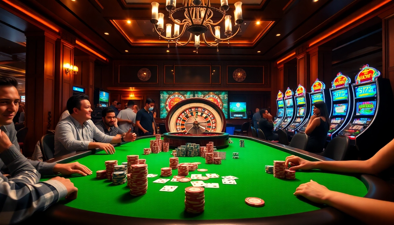 Place your bets at the thrilling DH88 bet casino, where poker players engage with vibrant chips and cards.