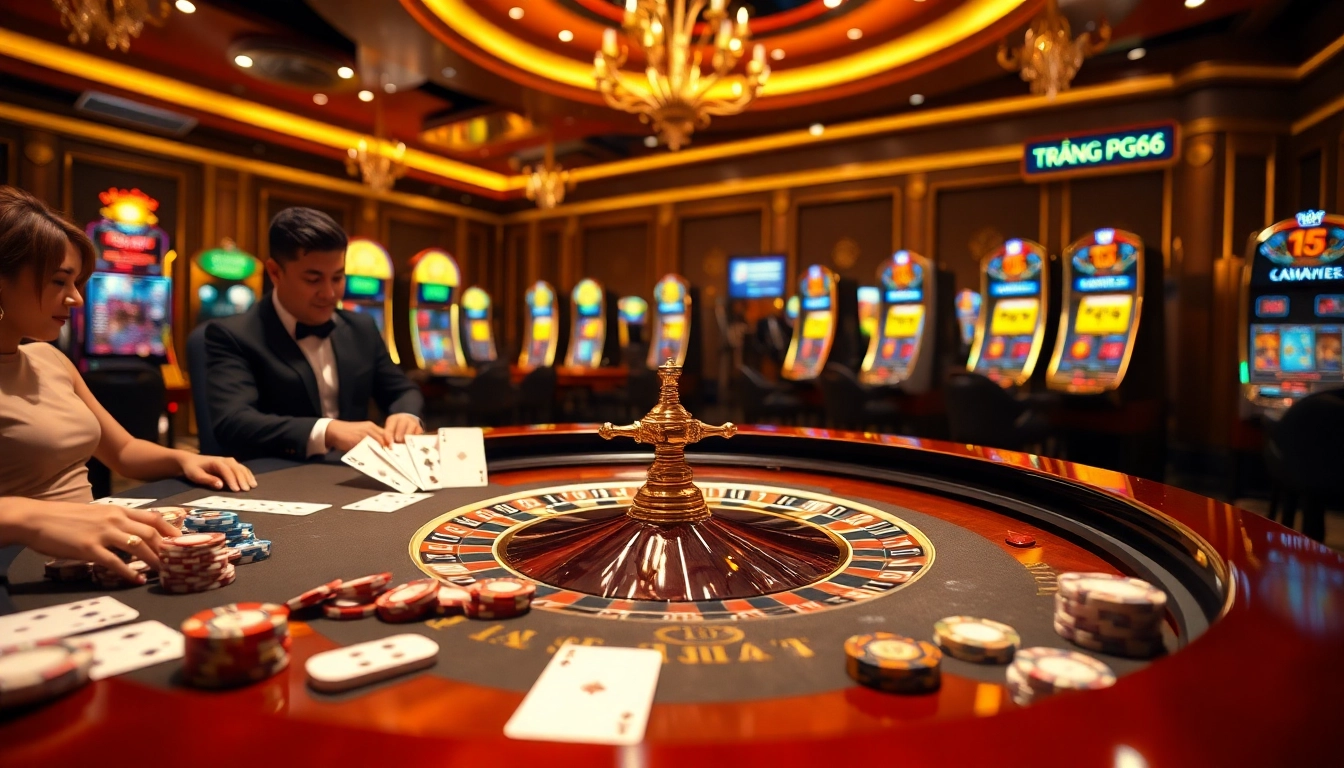 Experience the excitement of Trang chủ pg66 with vibrant casino tables and thrilling games.