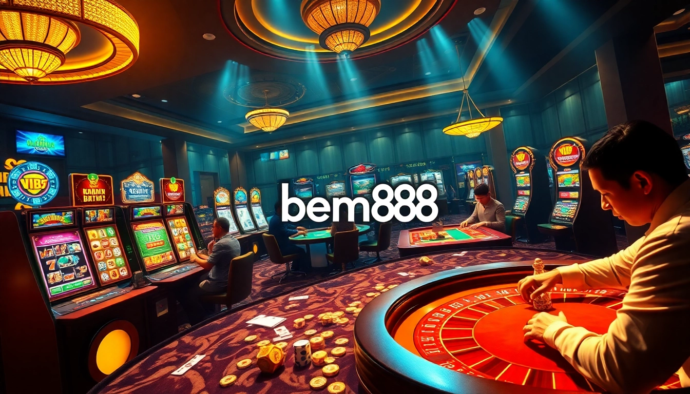 Experience the thrill of bem88 casino gaming with diverse tables and exciting slot machines.